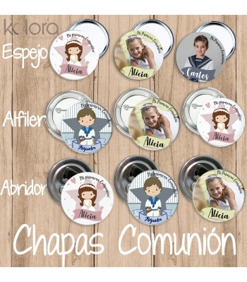 COMUNIÓN CHAPAS (5 Ud)