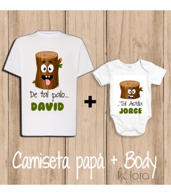 CAMISETA PAPÁ + BODY BEBÉ