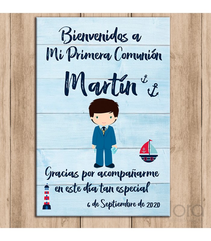 Cartel Comunión Blue Personalizado