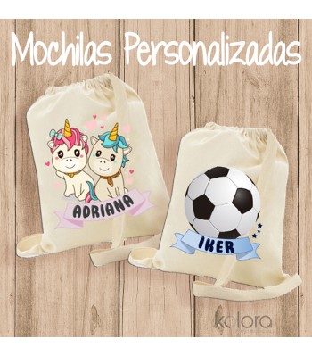 MOCHILAS DE TELA PERSONALIZADAS