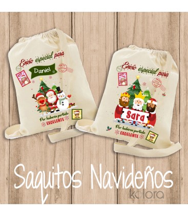 SACO NAVIDEÑO PERSONALIZADO