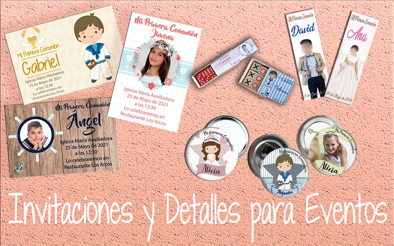 INVITACIONES Y DETALLES PARA EVENTOS